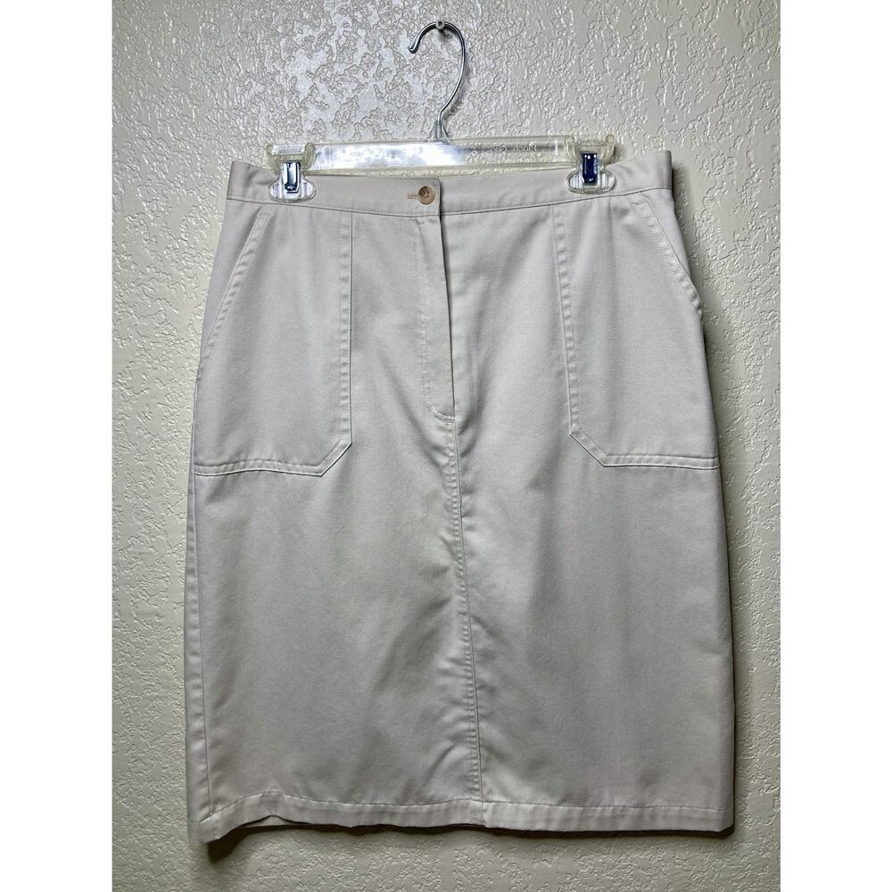 Vintage Napa Valley Khaki Skirt Womens 12 Uniform Straight Pencil Academia Prep